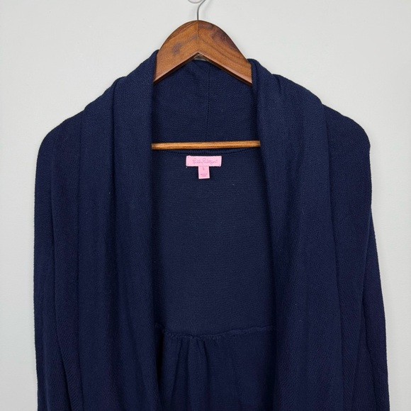 Lilly Pulitzer Navy Open Front Cardigan - Picture 3 of 5